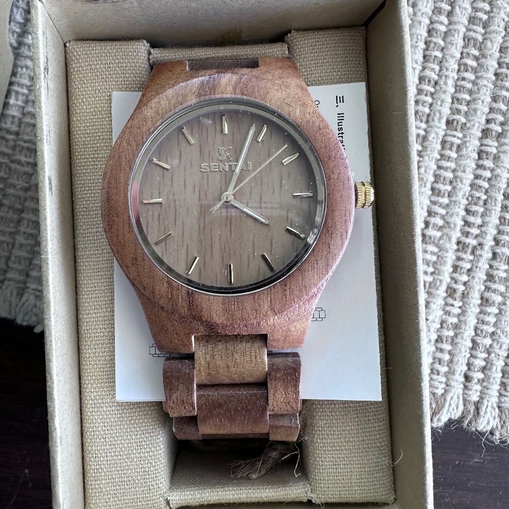 Sentei Natural Wood Watch